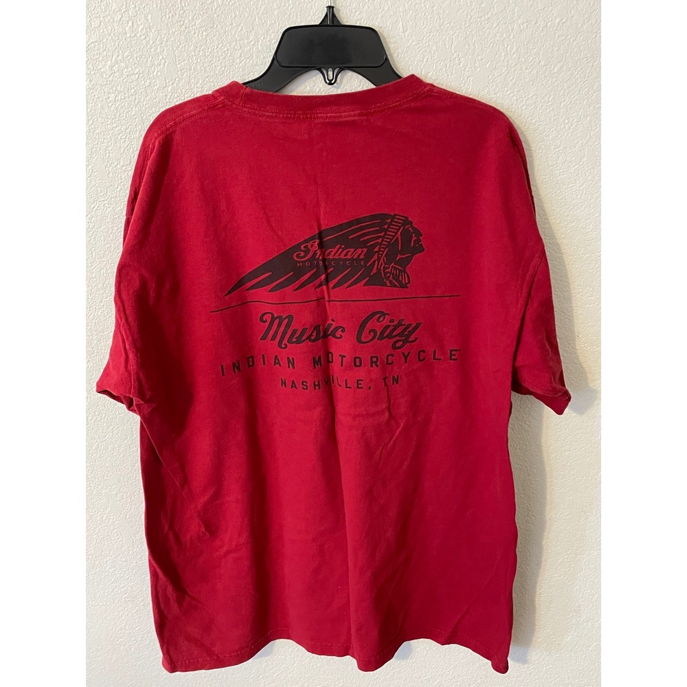 Indian Motorcycle‎ Music City Nashville TN Red T Shirt Size Large